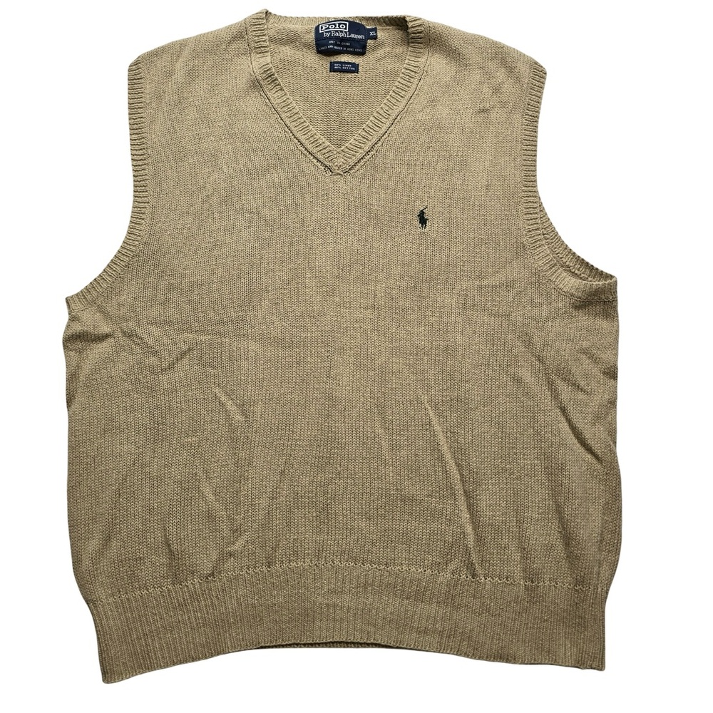 Polo Ralph Lauren Linen Cotton Sweater Vest‎ XL Preppy
